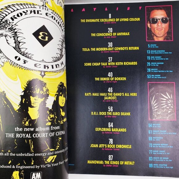 RIP Magazine DRI Living Colour Anthrax Metallica RATT May 1989 Old Stock Unread - Picture 5 of 12